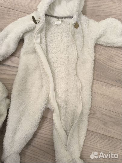 Утеплённый комбинезон мишка с ушками 74-80