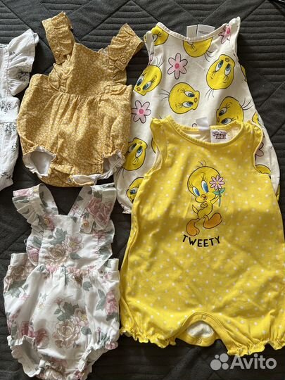 Летние вещи для новорожденной девочки 56-62