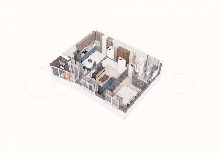 2-к. квартира, 58,5 м², 7/9 эт.