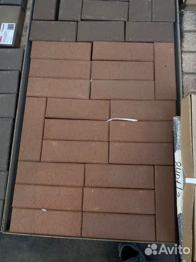 Брусчатка клинкерная лср Эдинбург темно-красный