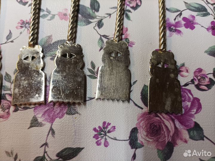 Чайные ложки эмаль с оленем, СССР