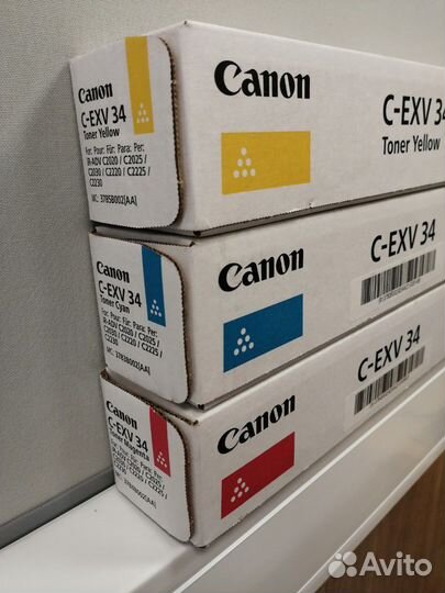 Картриджи Canon C-EXV34 четыре цвета
