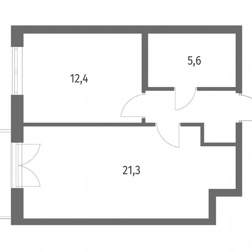 1-к. квартира, 45,7 м², 1/9 эт.