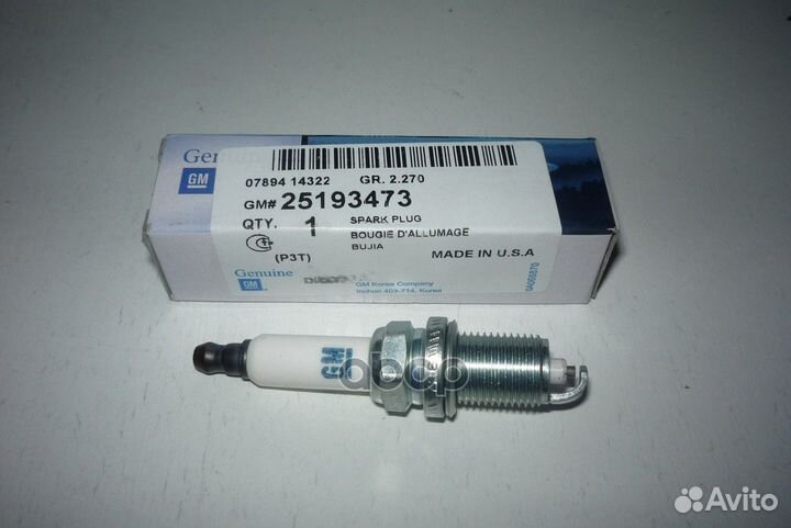 Свеча зажигания 25193473 general motors