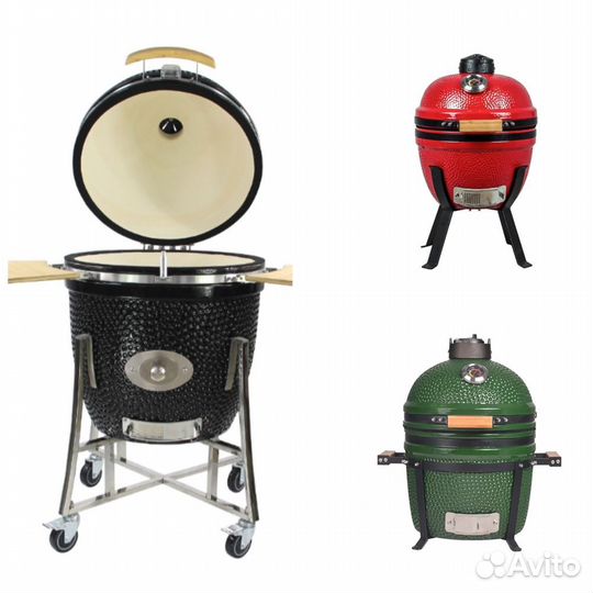 Керамический гриль Kamado HBGrill, 33 - 69 см
