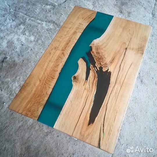Стол массив лофт эпоксидная смола