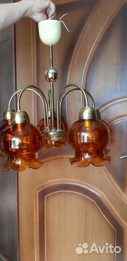 Люстра из цветного стекла.ссср