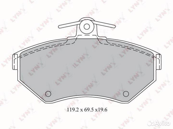 Lynxauto BD-1214 Колодки тормозные дисковые перед