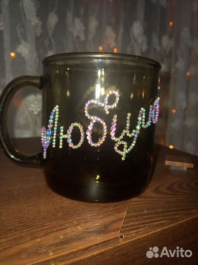 Кружка со стразами 