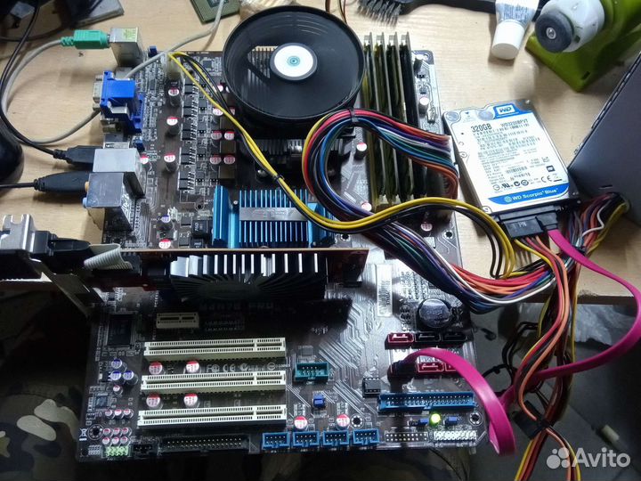 Комплект мать am2+,atl7850,6gb/320gb,350wt,rad6450