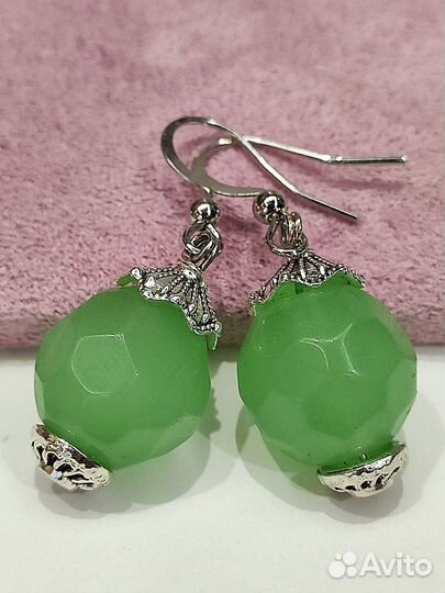 Новая коллекция- серьги с красивым ониксом