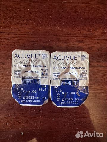 Линзы acuvue oasys -4, 8.8