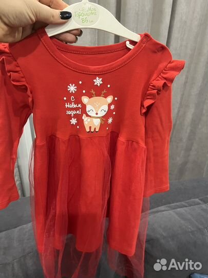 Детское новогоднее платье