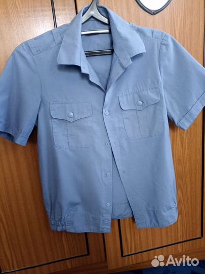 Рубашка форменная ржд голубая