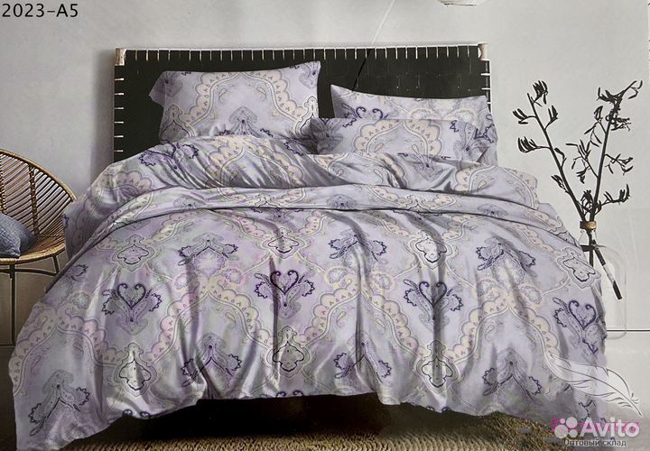 Постельное белье Сатин премиум евро