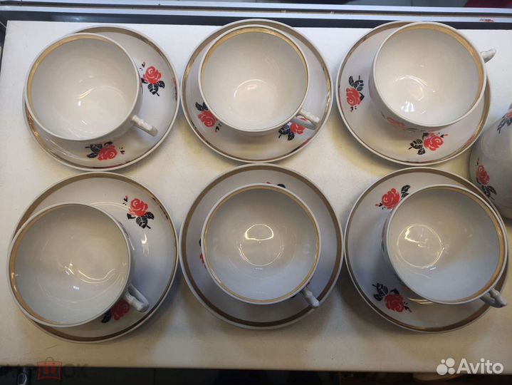 Чайные пары дулево набор 6 пар