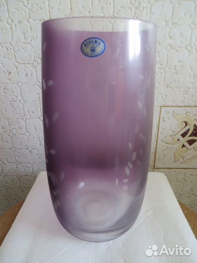 Ваза для цветов цветная Bohemia