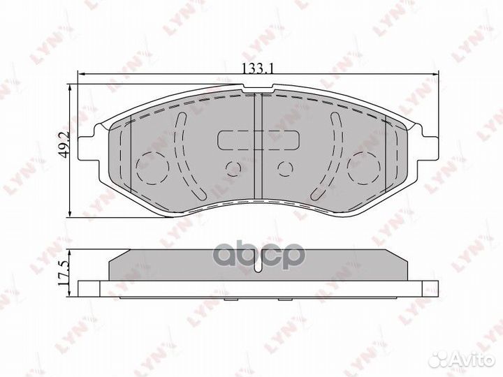 Колодки торм. диск. перед. BD-1803 lynxauto