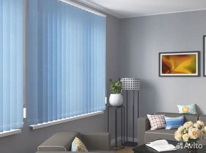 Вертикальные жалюзи тканевые пластиковые