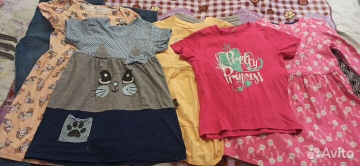 Вещи пакетом для девочки 122 128 134