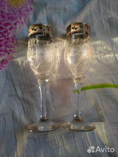 Свадебные бокалы для жениха и невесты