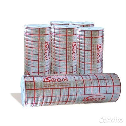 Подложка для теплого пола отражающая, с разметкой