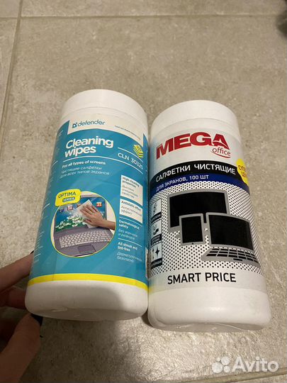 Салфетки влажные Defender, mega 100 шт для монитор