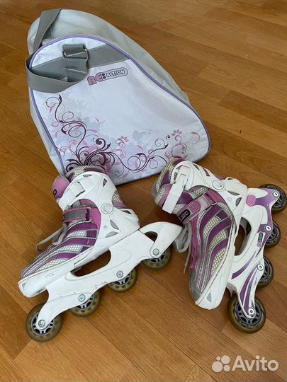 Роликовые коньки reaction rainbow