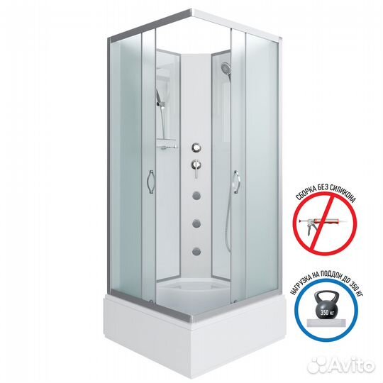 Душевая кабина Niagara Classic NG-1108-14BKG (90х90х200)