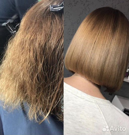 Кератиновое выпрямление волос