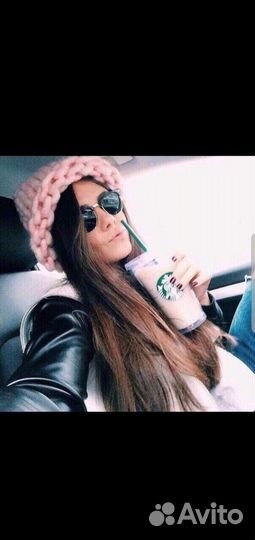 Шапка хельсинки зефирка крупной вязки