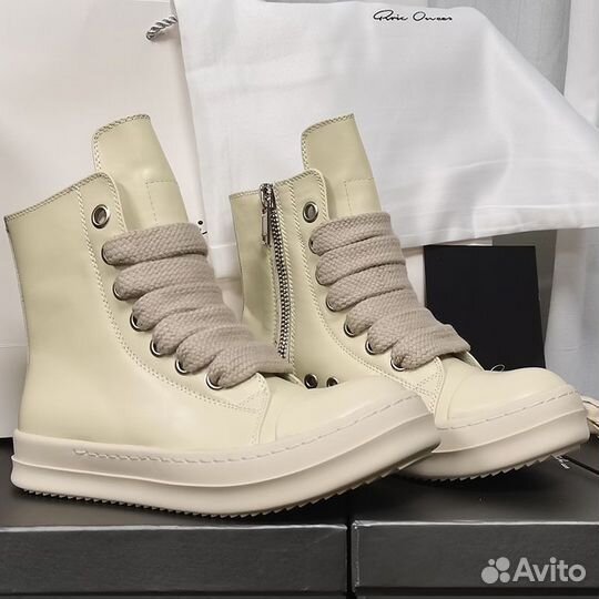 Rick Owens Ramones jumbo high white