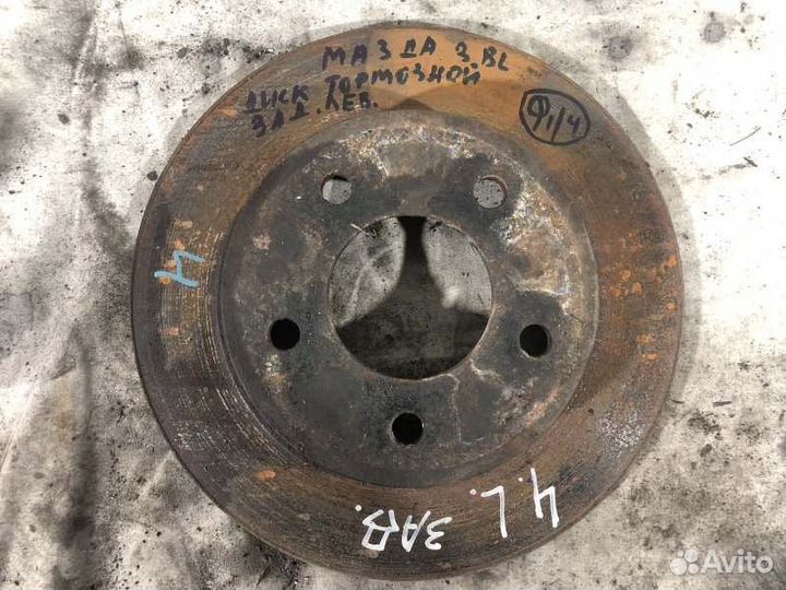 Диск тормозной задний левый Mazda 3 BL До Рестайл