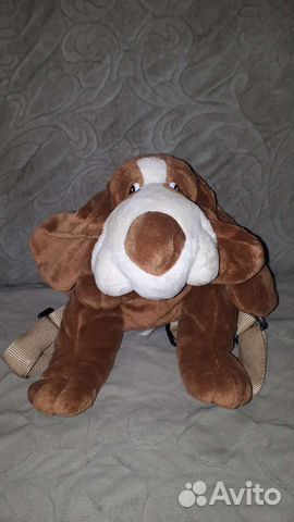 Мягкая игрушка рюкзак в виде собака