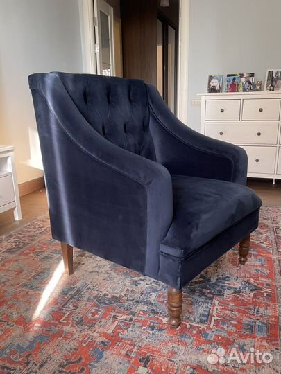 Кресло синее