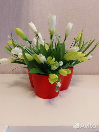 Композиция искусственные крокусы