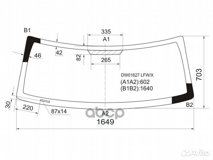 Стекло лобовое jeep commander 05-10 DW01627 LFW