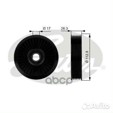 Направляющий ролик привода вспомогательных агре