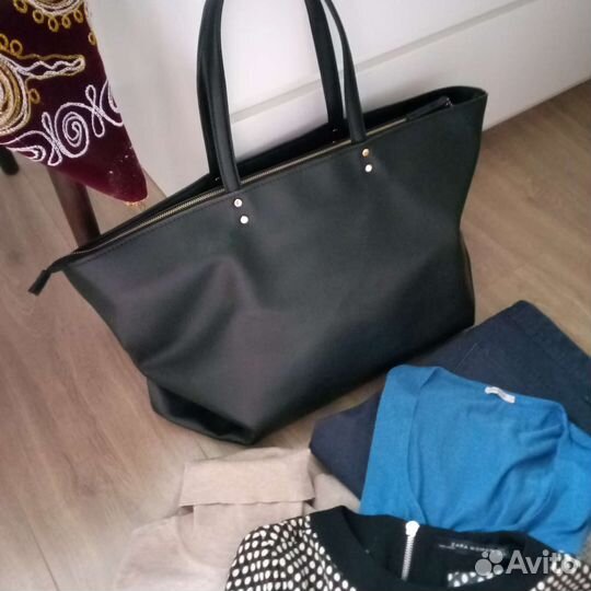 Сумка mango и пакет вещей