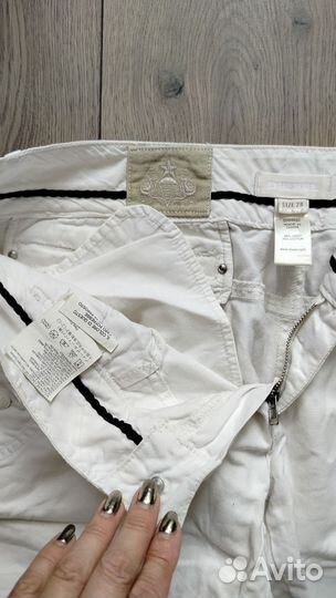 Брюки летние diesel лён белые