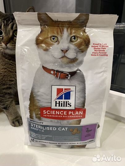 Сухой Корм hills для стерилизованных кошек Утка