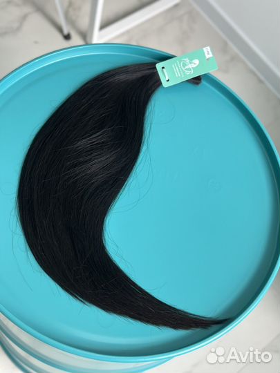 Натуральные волосы волосы, чёрные, 1В, 70 см