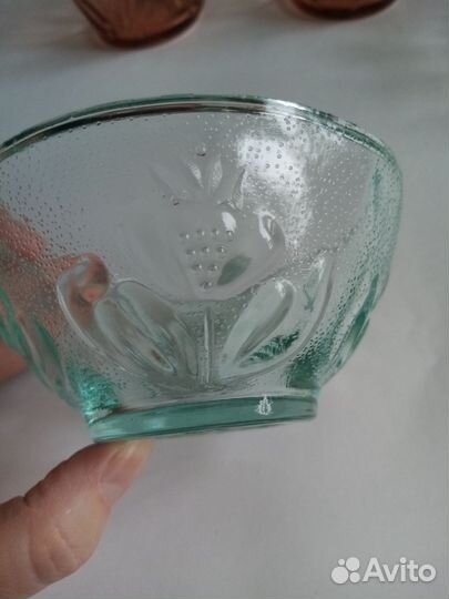 Коллекция вазочек из цветного стекла СССР