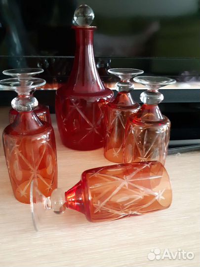 Хрусталь и Цветное стекло винтаж