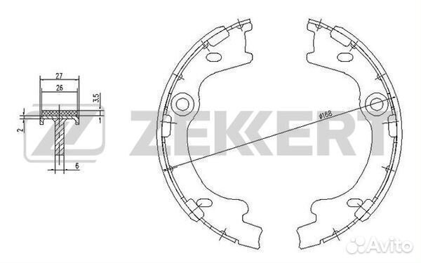 Колодки торм. бараб. зад Kia Sportage II