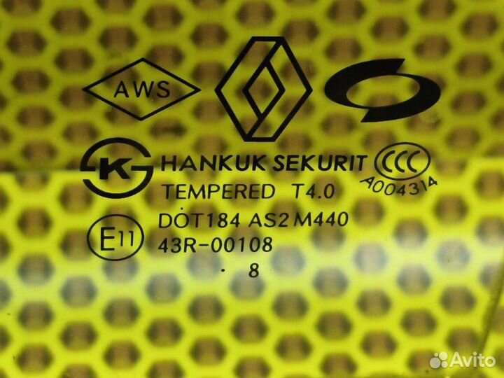 Стекло двери заднее левое Renault Koleos HY0 2TR