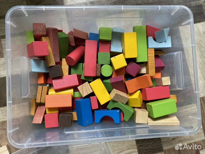 Кубики детские деревянные