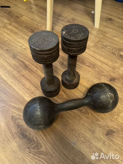 Гантели чугунные