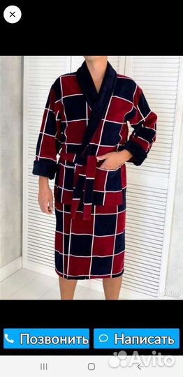 Мужской махровый халат,50/52