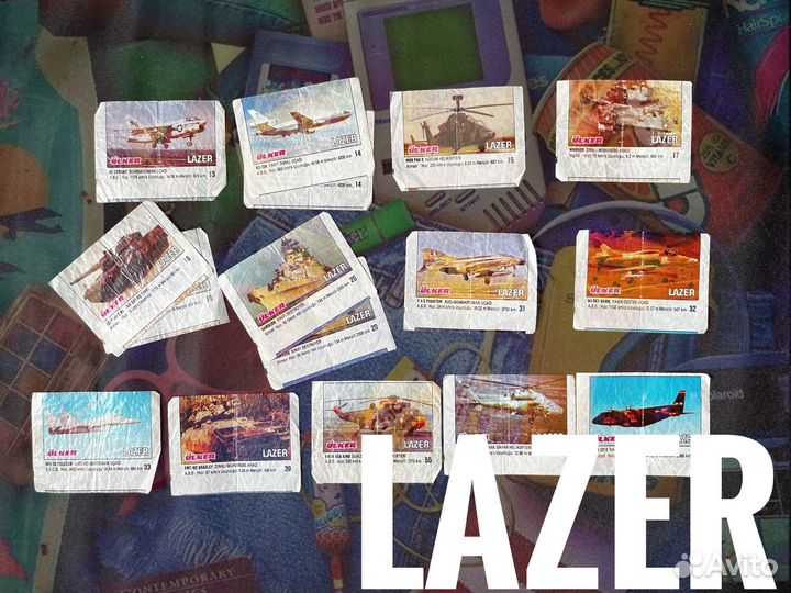 Вкладыши от жвачек lazer